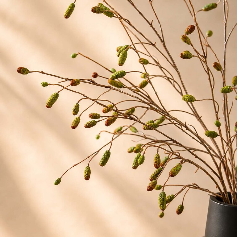 Kunstboeket Terra Sage is een luchtig en sereen boeket met groene sanguisorba takken.