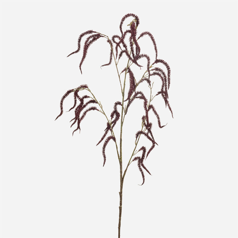 Kunststeel Amaranthus met paarse bloemen is een kunststeel met een natuurgetrouwe uitstraling en een lengte van 100 cm.