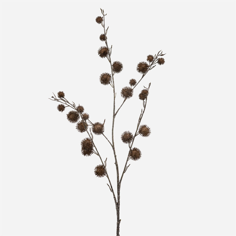 Kunsttak Kastanje met donkerbruine bolsters is een kunststeel met een natuurgetrouwe uitstraling en een lengte van 98 cm.