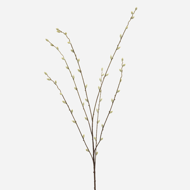 Kunsttak Wilg met witte katjes is een kunststeel met een natuurgetrouwe uitstraling en een lengte van 110 cm.