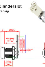 o27 Cilinderslot - Lockerslot incl. sleutels