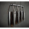 Pendant Lamp Chromed Glass | 4x ø20 cm