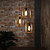 Pendant lamp 3x Wooden Frame stepped