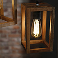 Pendant lamp 3x Wooden Frame stepped