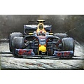 3D Metaal Schilderij  Formule 1 Max Verstappen