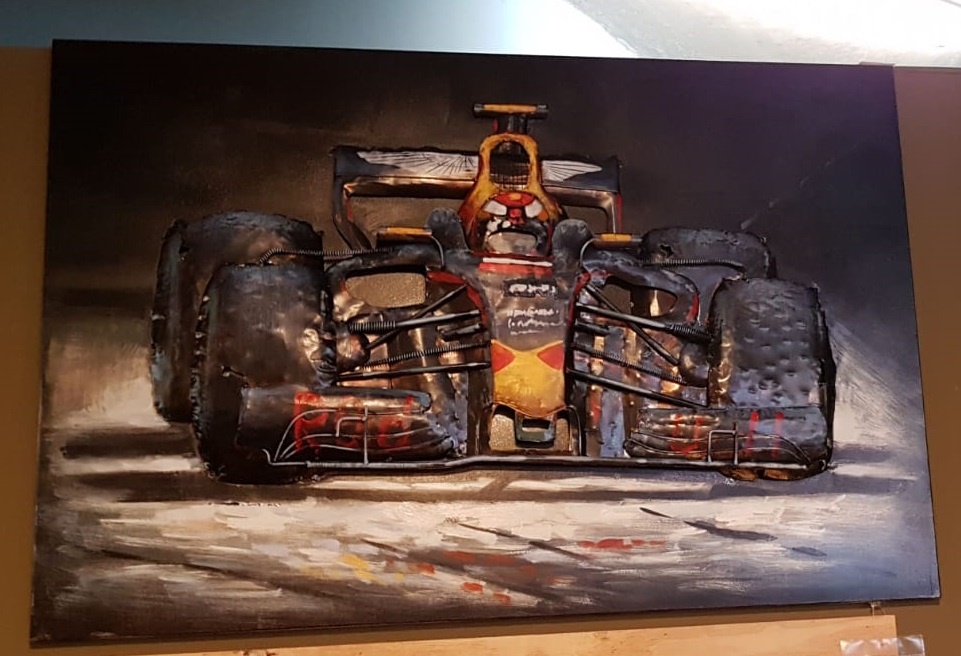 Vegetatie Politiek vermoeidheid 3D metaal schilderij Formule 1 Max Verstappen | 3D metaal schilderij  Formule 1
