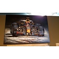 3D Metaal Schilderij  Formule 1 Max Verstappen