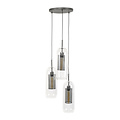 Hanglamp Raster met Glas getrapt | 3x ø15 cm
