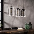 Pendant Lamp Grid with Glass | 3x ø20 cm
