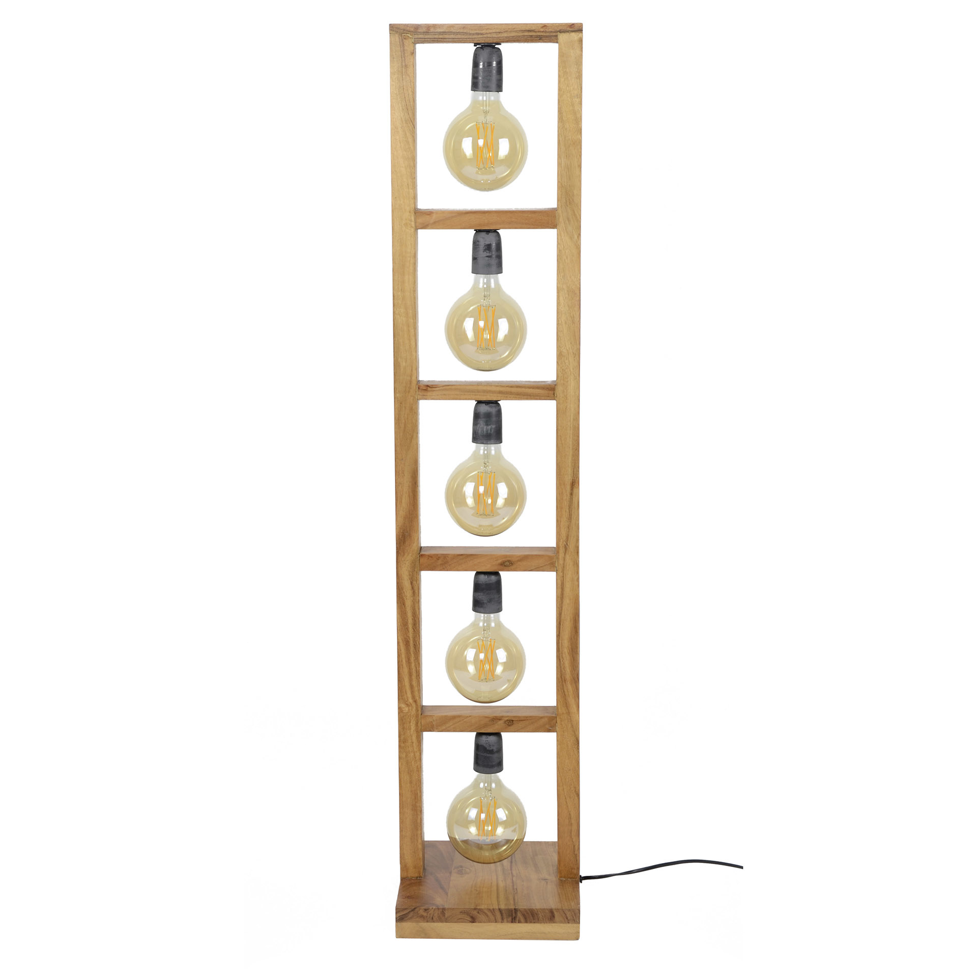 Vloerlamp 5L Modulo Houten Frame-5