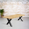 Solid oak dining table|X-U-H-A-N leg