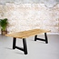 Massief eiken tafel | rechte rand en A-poot