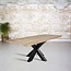 Massief oud eiken tafel | 3D tafelpoot vierkant