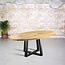 Massief eiken tafel ovaal | Trapezium spinpoot