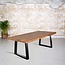 Eettafel mangohout | Dunne trapezium poot