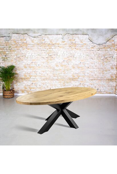 Solid Oak Table Oval | 3D Table Leg