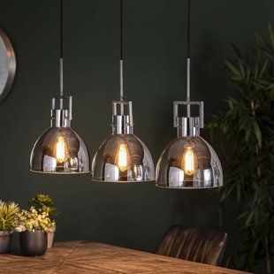 Pendant lamp Juul 3L Industrial Chromed