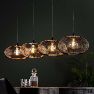 Hängelampe Twister 4x Ø35 Disk Wire Copper