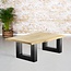 Massief eiken boomstam salontafel | U-poot