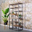 Gister&Vandaag Industriele boekenkast Saamph mango hout 180x90cm