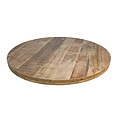 Mangoholz Tischplatte Rund Ø120 cm bis Ø150 cm