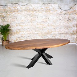 Dining Table Mango Wood Oval | 3D Table Leg