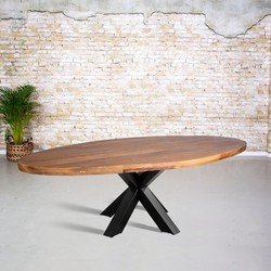 Dining Table Mango Wood Oval | 3D Table Leg Square