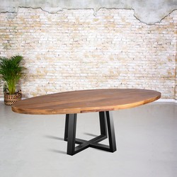 Eettafel Mangohout Ovaal | Spinpoot Vierkant