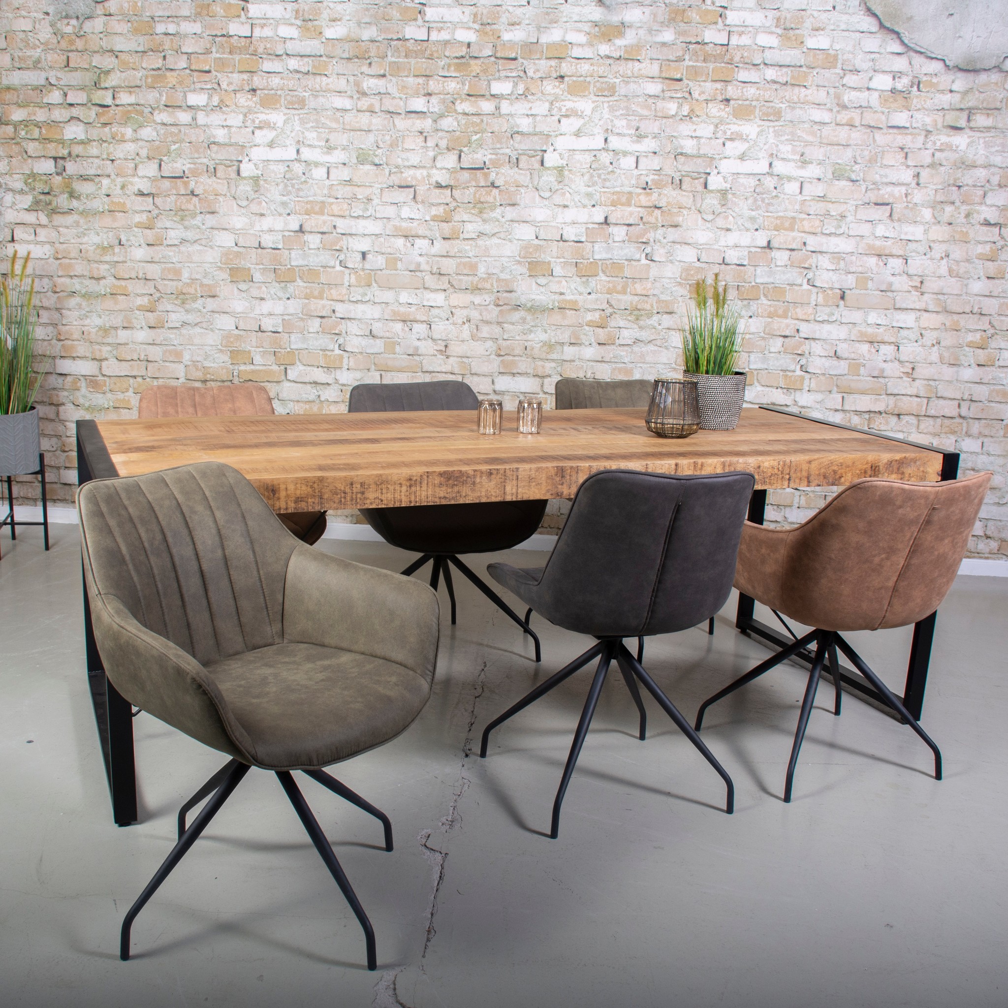 Eettafel Brev Mangohout 140 cm tot 220 cm-4
