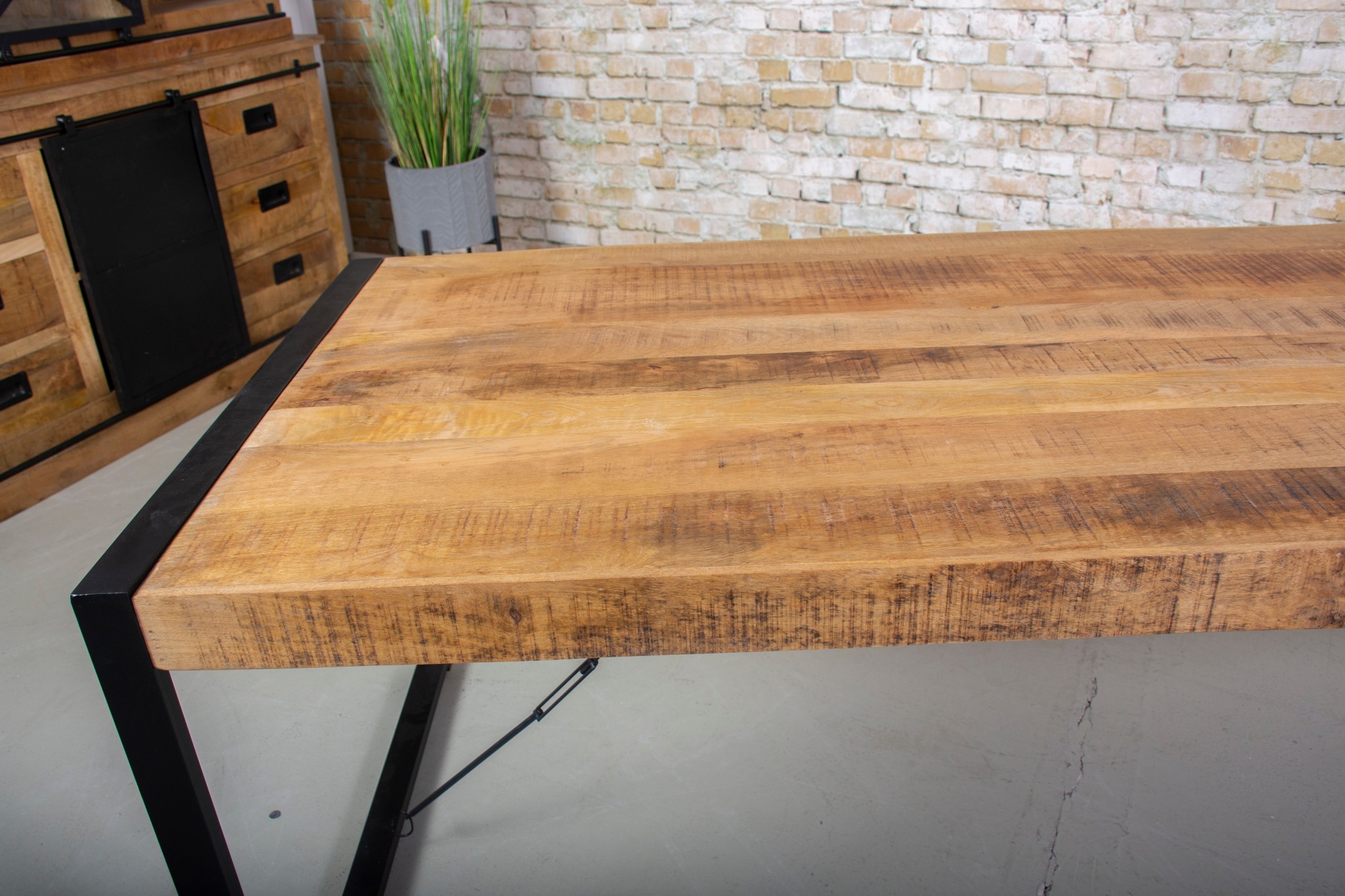 Eettafel Brev Mangohout 140 cm tot 220 cm-9