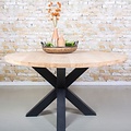 Solid round oak table top