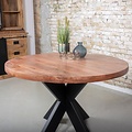 Mangohout Tafelblad Rond Ø120 cm tot Ø150 cm