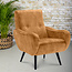 Fauteuil Zomer Cognac met armleuning | Zithoogte 45 cm