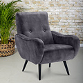 Armchair Summer Grey with armrest | seat height 45 cm