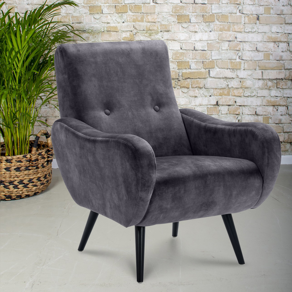 Sessel Summer Grey mit Armlehne | Sitzhöhe 45 cm-1