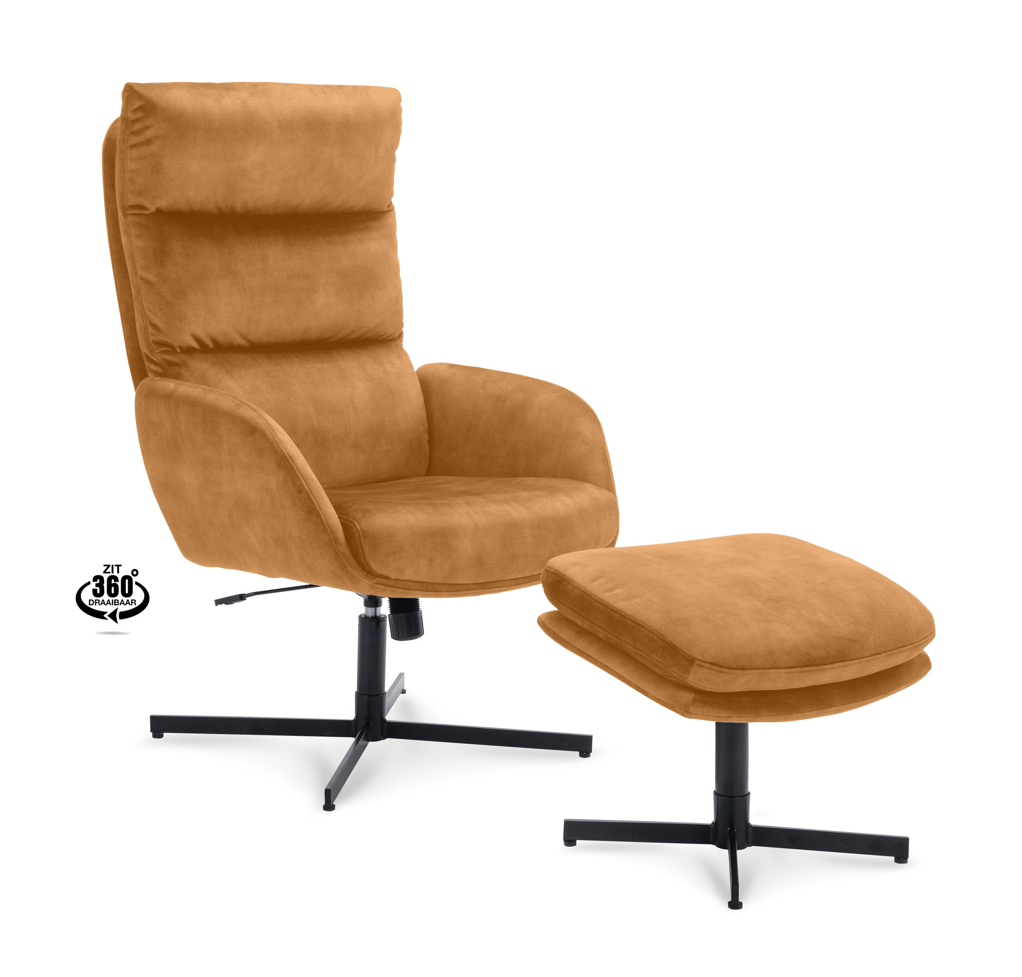 Relaxfauteuil Ruud Cognac | Groot aanbod fauteuils | gisterenvandaag.nl