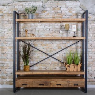 Bookcase Brev | 3 shelves | 4 drawers
