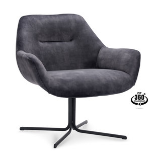 Fauteuil Aristo Grijs met armleuning | Zithoogte 46 cm