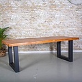 Eettafel mangohout | Dunne U-poot