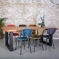 Dining table mango wood | Thin U-leg