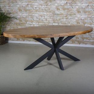 Dining table Bram mango wood oval | 180 cm to 260 cm