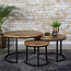 Isa | Set van 3 salontafels mangohout rond