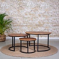 Couchtischset Isabella | 3 Tische | Mangoholz