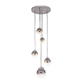 Pendant lamp 5L Bubble shaded