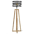 Vloerlamp Twist houten kruisframe