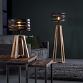 Floor lamp Twist wooden cross frame