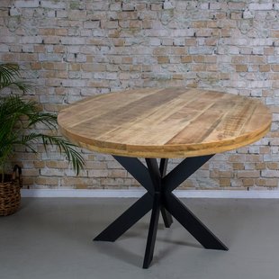 Esstisch Ted Mangoholz rund | Ø120 cm bis Ø150 cm