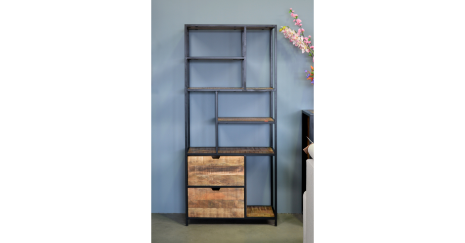 Bookcase Jane | mango wood| 4 drawers-2