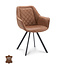 Eetkamerstoel Jane Cognac met armleuning