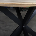 Massief eiken eettafel Guus rond verjongd | Ø 120 cm tot Ø 130 cm